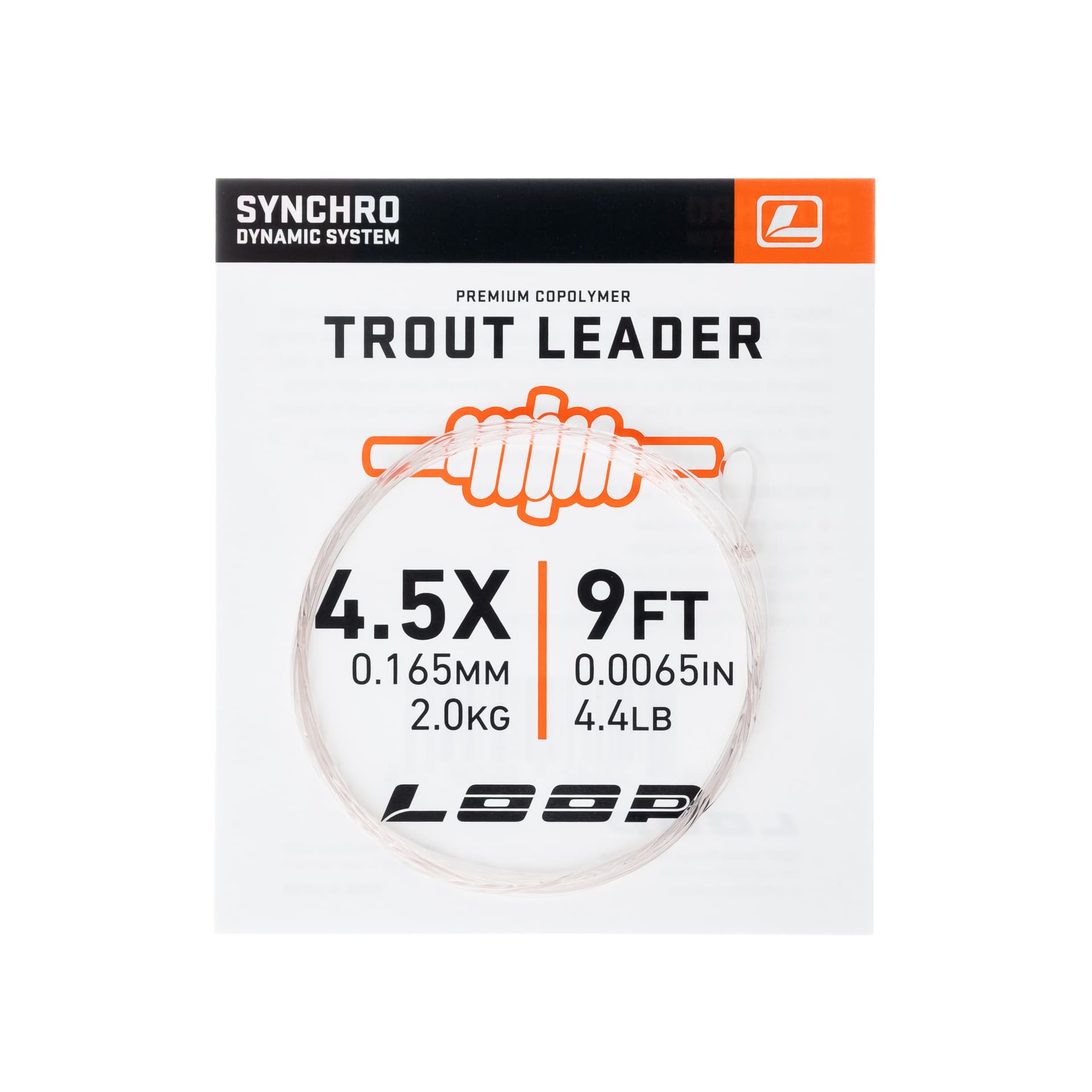 Synchro 9' Trout Leader 4.5X 0.165 mm