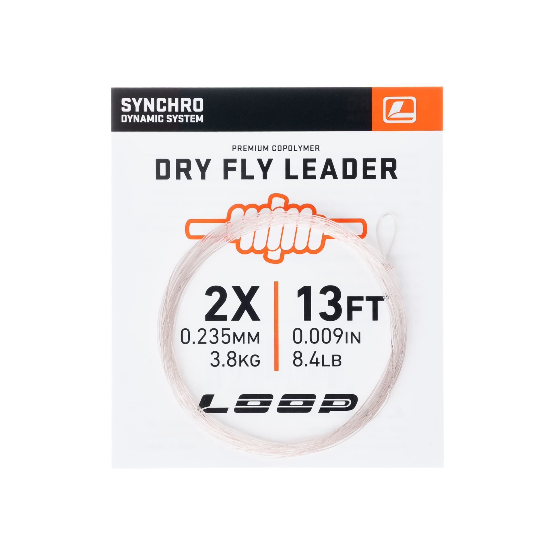 Synchro 13' Dry Fly Leader 2X 0.235 mm