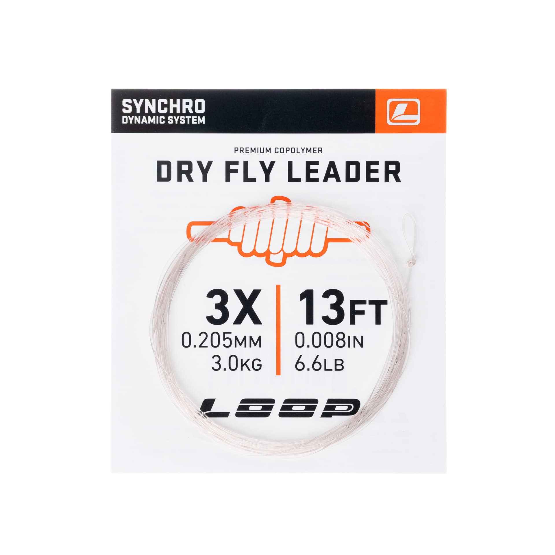 Synchro 13' Dry Fly Leader 3X 0.205 mm