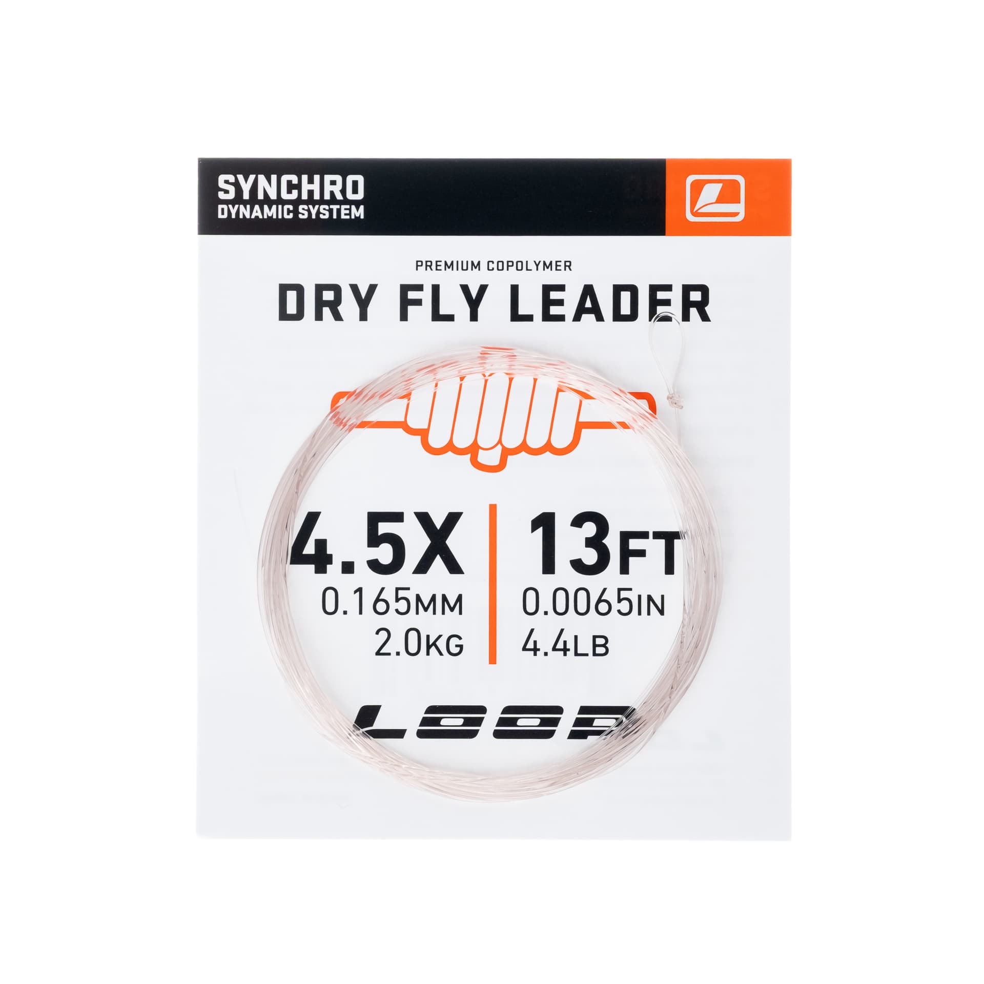 Synchro 13' Dry Fly Leader 4.5X 0.165 mm