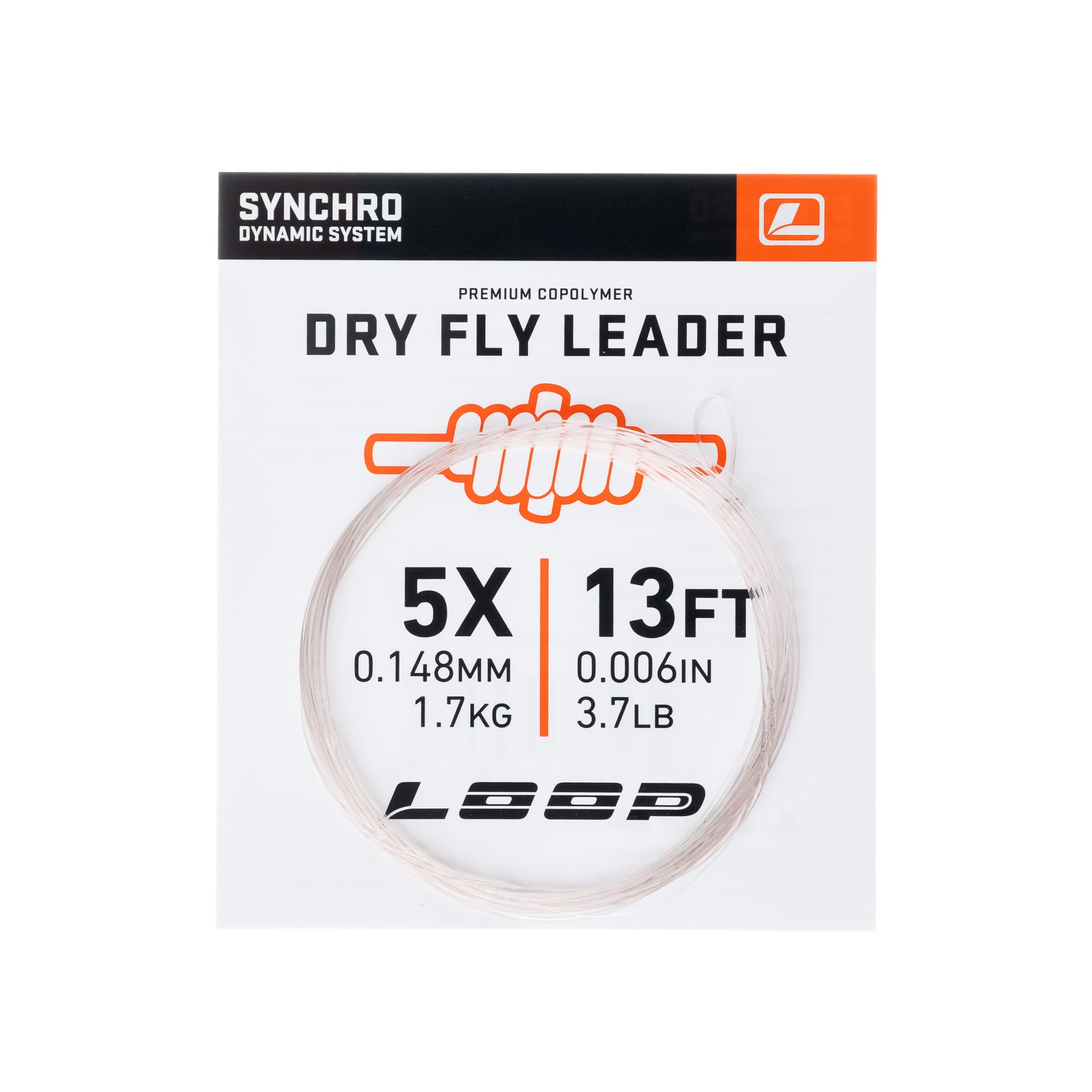 Synchro 13' Dry Fly Leader 5X 0.148 mm