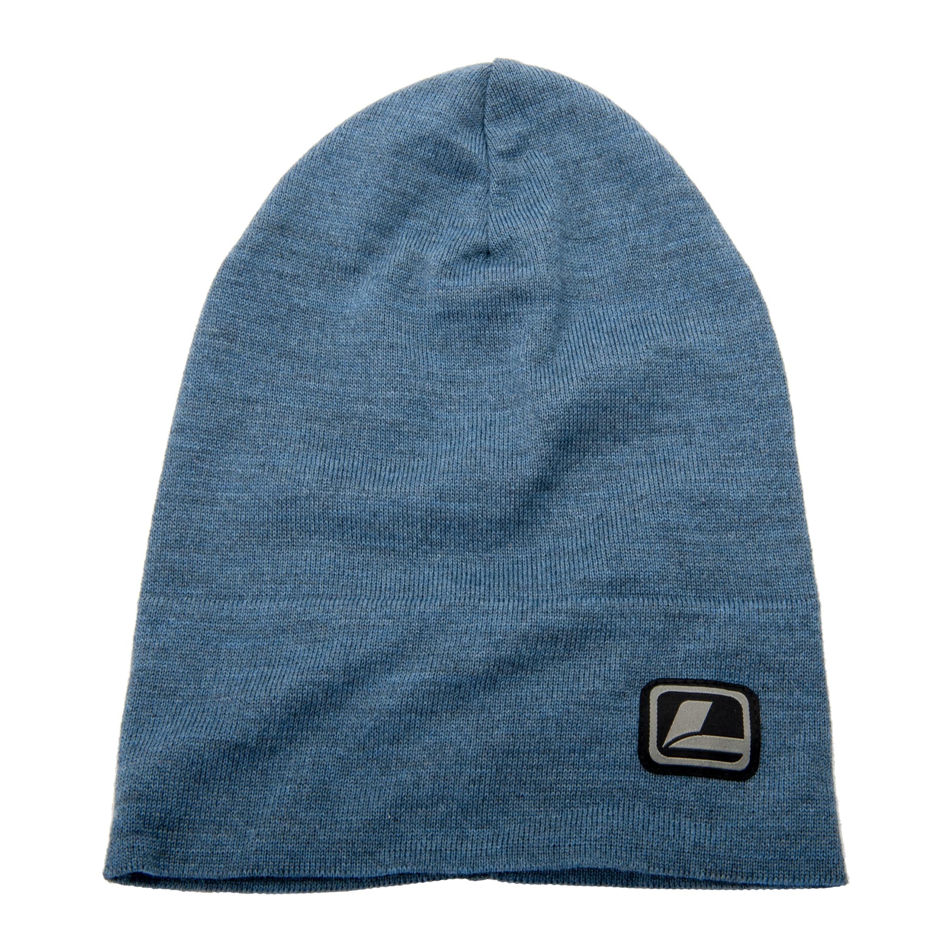 Merino Wool Beanie Blue/Gray Melange